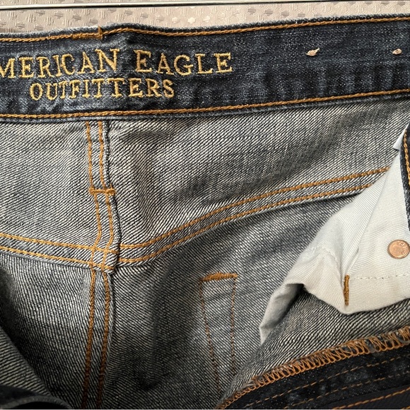 Men's American Eagle Relaxed Straight Leg Distressed Jeans SZ 33/34 - Picture 3 of 4